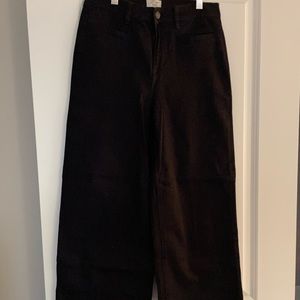 NWOT JCrew Rayner Wide Leg Black Jeans